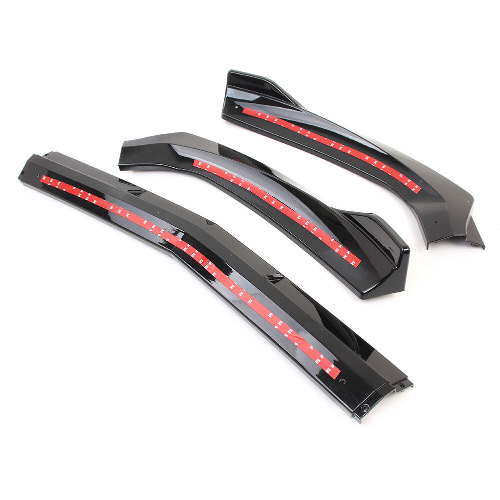 Front Bumper Lip Cover Trims Fit for Mercedes-Benz W117 2017-2019 Glossy Black