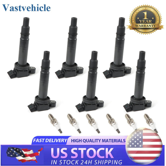 6X Ignition Coil UF495 6X Spark Plug for Toyota Tundra Tacoma 4.0L 4Runner