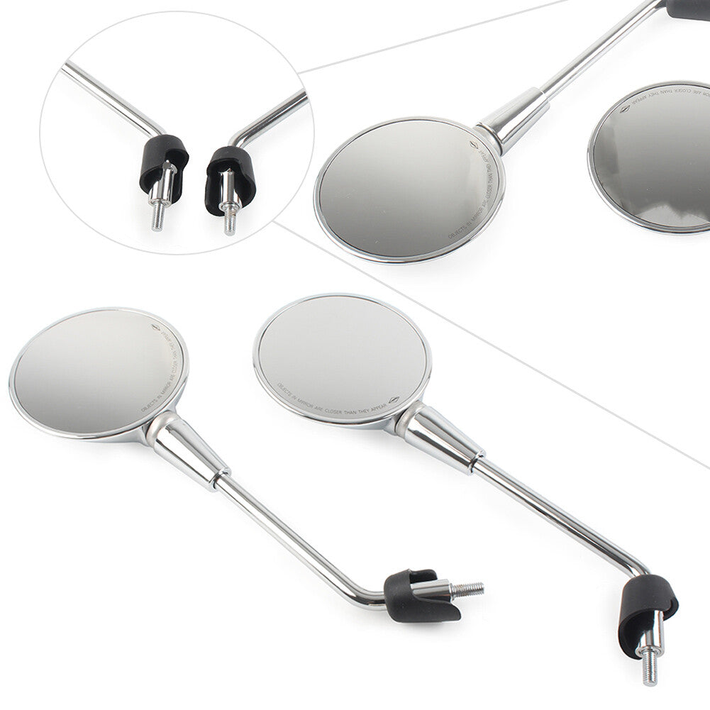 Rearview Side Mirrors Fit Vespa GTS GTV 125 200 300ie Sprint Primavera150 Chrome