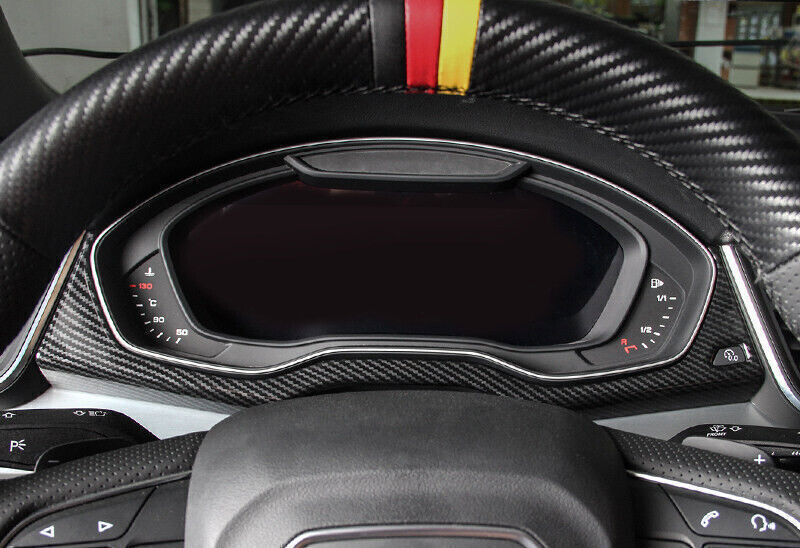 Fit for Audi Q5 2018-24 Carbon Fiber ABS Inner Dashboard Panel Frame Cover Trim