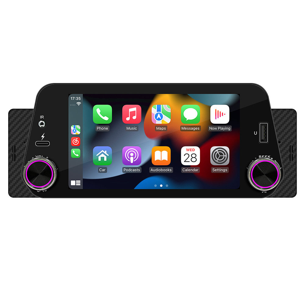 1 Din Radio Bluetooth Car Stereo MP5 Player For Apple CarPlay Android Auto USB