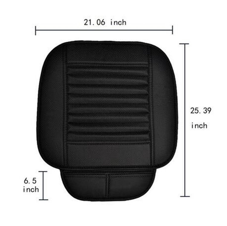 Black Breathable PU Leather Bamboo Charcoal Car Office Seats Chair Cover Cushion
