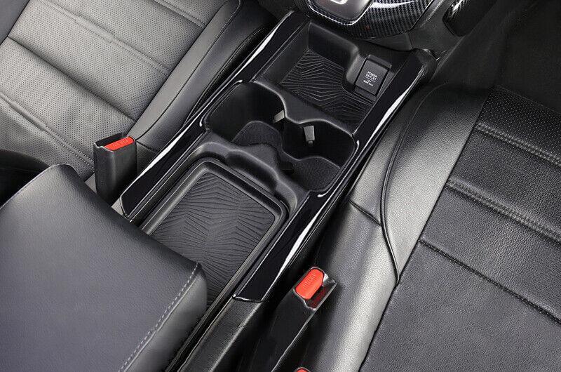 Bright Black Gear Shift Both Side Strip Trim 2PCS for Honda CRV CR-V 2017-2021