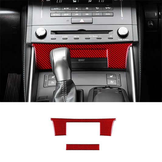 Red Carbon Fiber Center Console Lower Trim for Lexus RC300 350 200T 2015-2020
