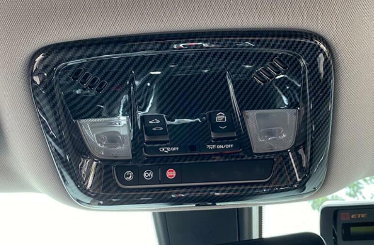 for Chevrolet Malibu 2016-2021 Carbon Fiber Front Reading Light Lamp Frame Trim