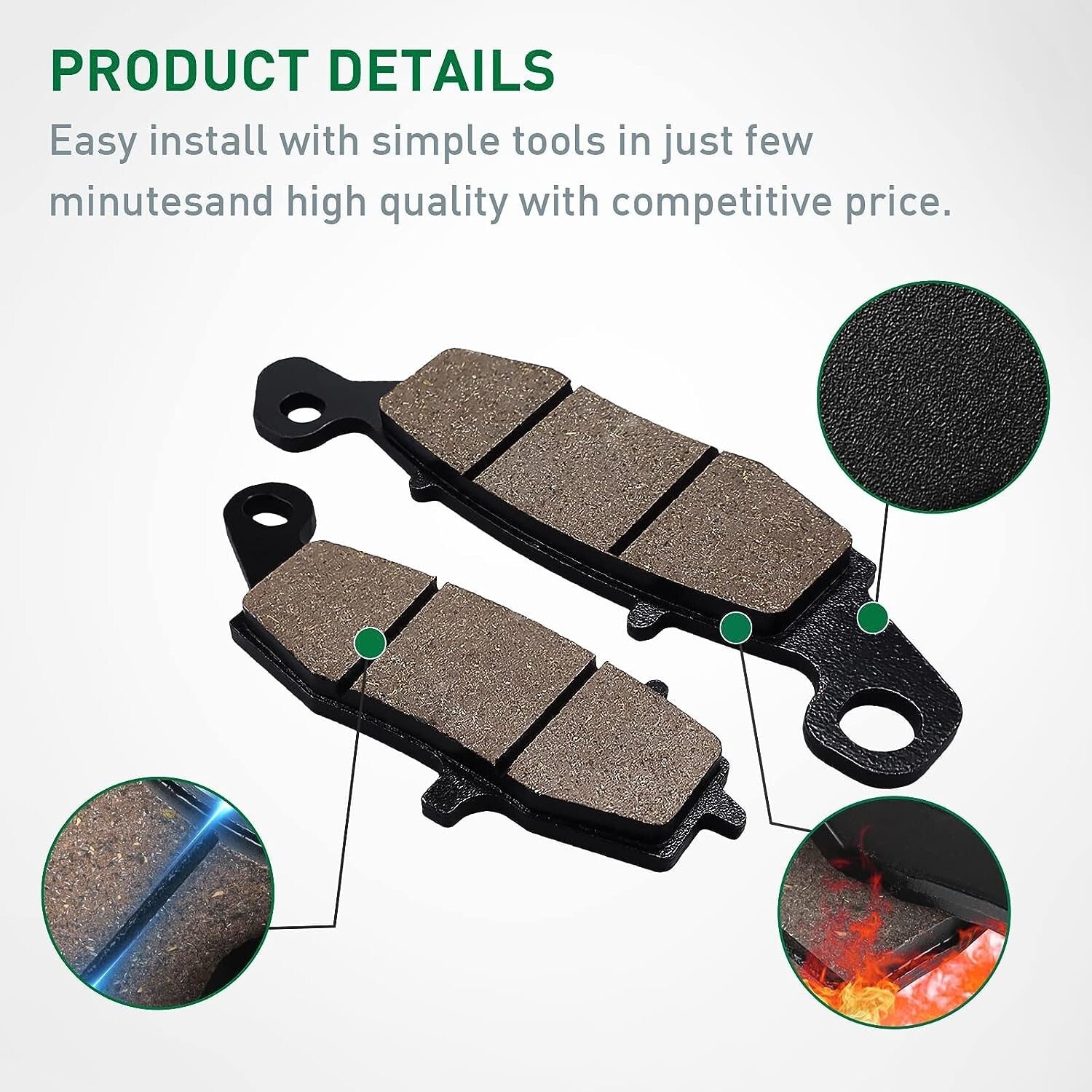 Front Rear Brake Pads for Katana 750 1998-2006 GSF 600 S GSF600S Bandit 600