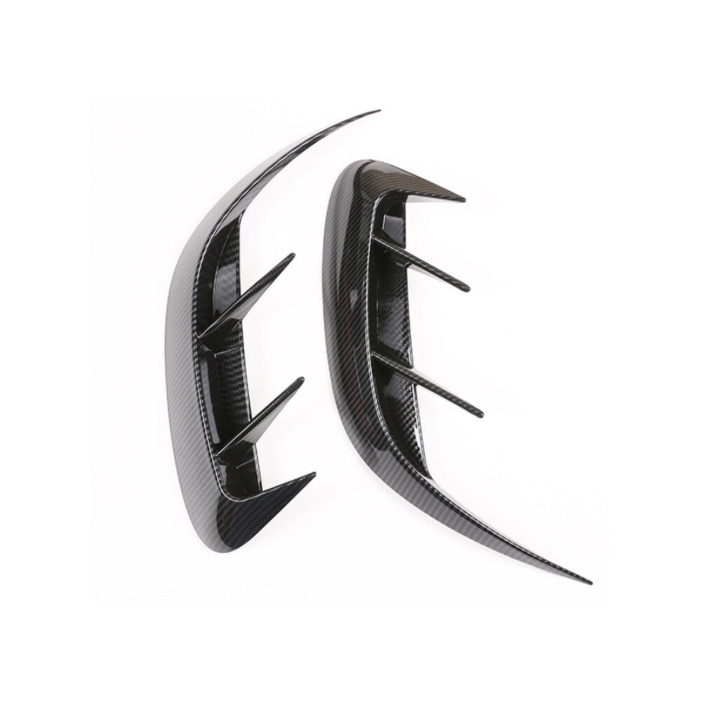 for Benz C Class W206 2022-23 Rear Bumper Spoiler Air Vent Trim ABS Carbon Fiber