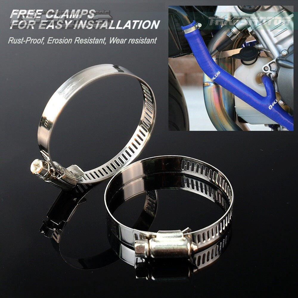 Fits for Land Rover TD4 Freelander Blue Silicone Radiator Hose and Clips