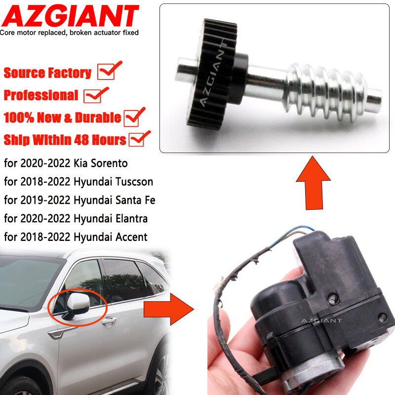 Replacement part for folding motor gear of car side mirror for Hyundai 2018-2022