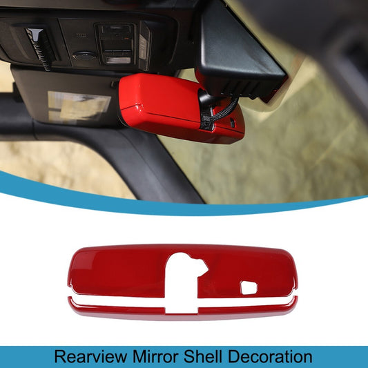 Red Inner Rearview Mirror Cover Trim for Ford for Mustang 2015+ for Bronco 2021-2023