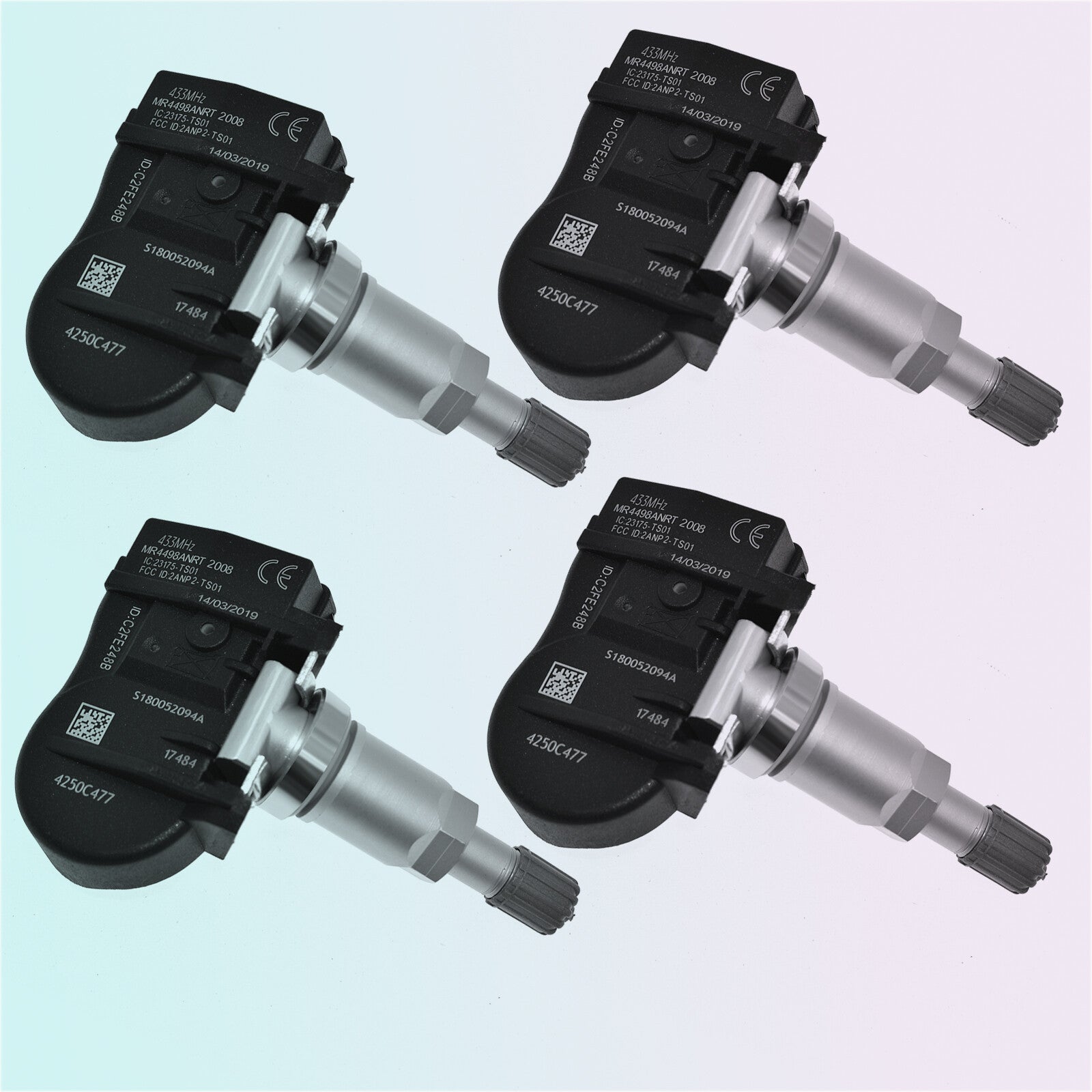 4pcs Tire Pressure Sensor TPMS 433MHz 4250C477 for Mitsubishi ASX L200 for Peugeot