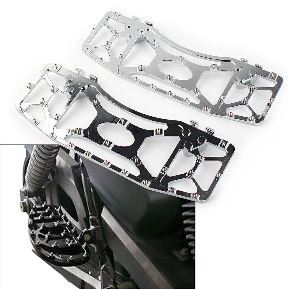 Chrome MX Style Wide Foot Pegs Floorboard Fit Touring Electra Road Glide Dyna