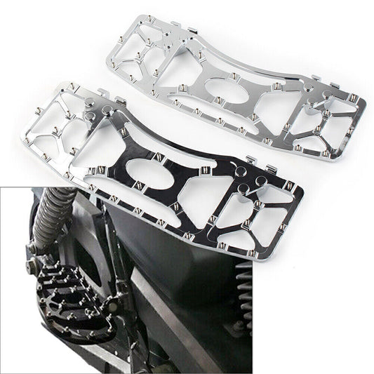 Chrome MX Style Wide Foot Pegs Floorboard Fit Touring Electra Road Glide Dyna
