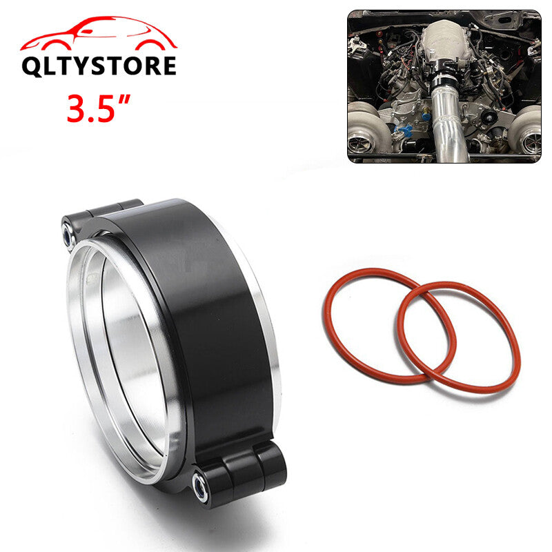 3.5 89mm Aluminum Quick Release V-Band Clamp for Intake Intercooler Pipe Black