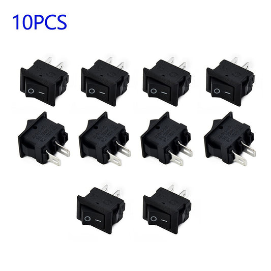 10Pcs Auto Car Truck Boat Round Rocker 250V 3A 2-Pin ON/OFF Toggle SPST Switches