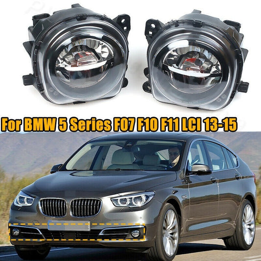 Pair LED Front Bumper Fog lights for BMW 5 Series F07 F10 F1 LCI 2013-2015