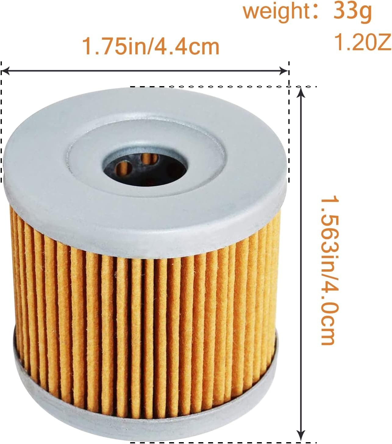 4 Pack Motorcycle Oil Filters for Suzuki GN125 E GN125E 1982-2000