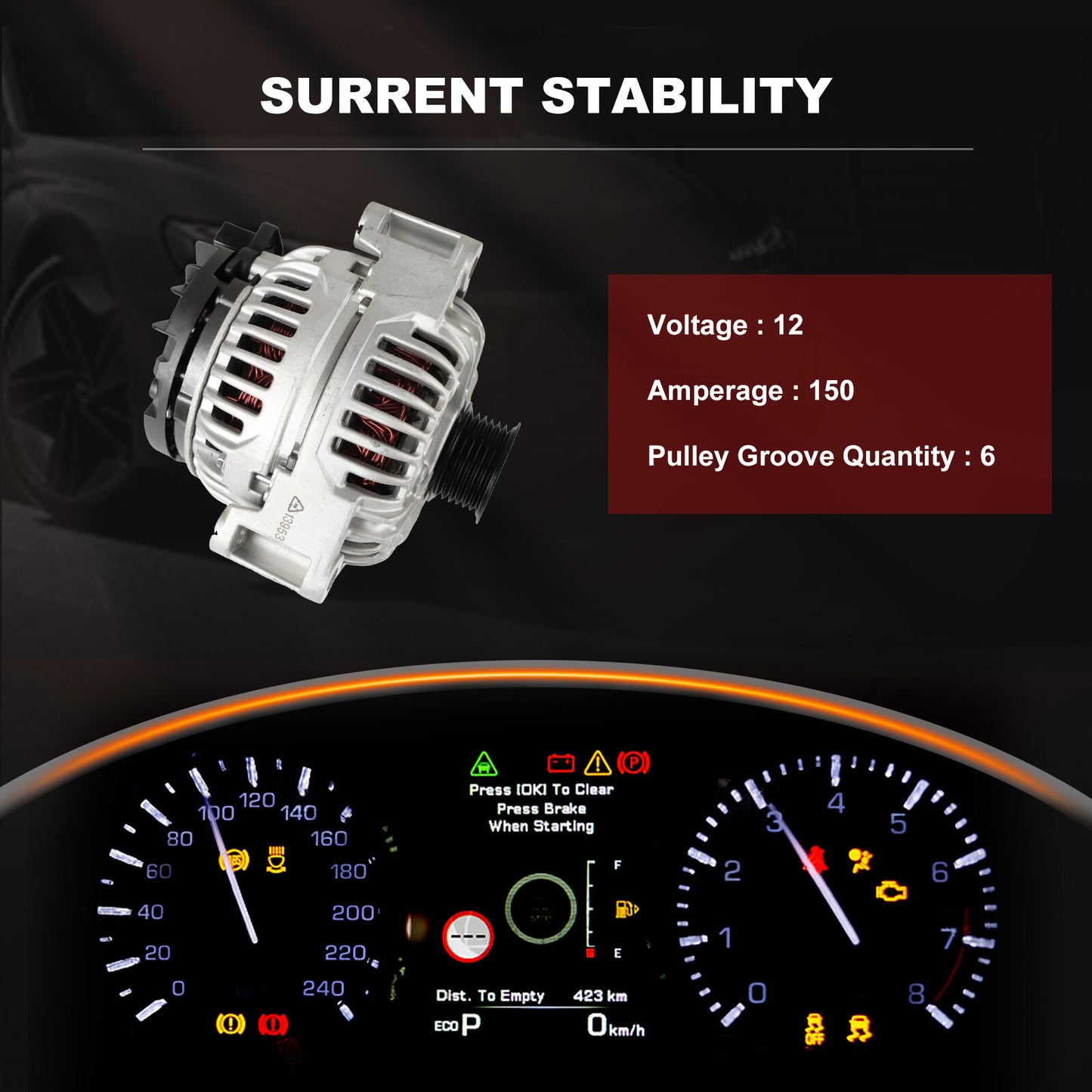 Alternator fit for 2002-2006 for Mercedes-Benz CL500 S500 SL500 5.0L S430 4.3L 13953