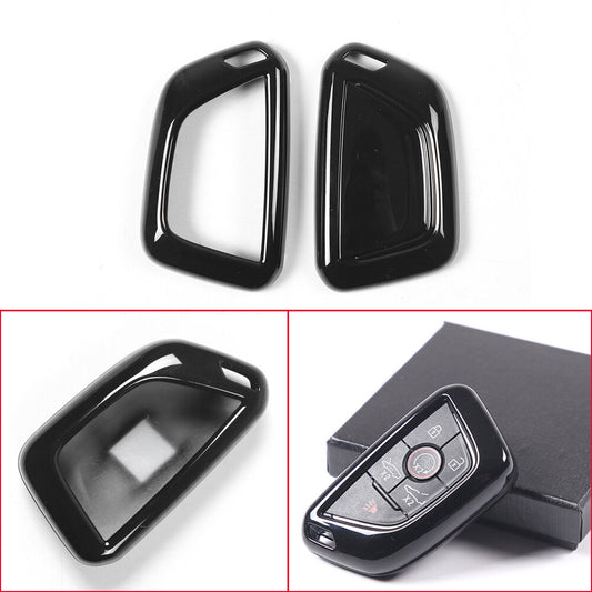 for Chevrolet for Corvette C8 20+ Remote Key Fob Case Protect Shell Trim Gloss Black