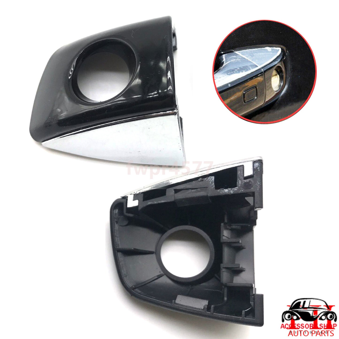 Driver's side door handle keyhole cover, left front chrome key cap suitable for Audi for A6 A7