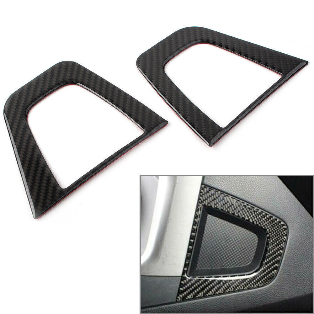 Console Both Side Speaker Frame Trim Carbon Fiber for Subaru Forester 2013-2018