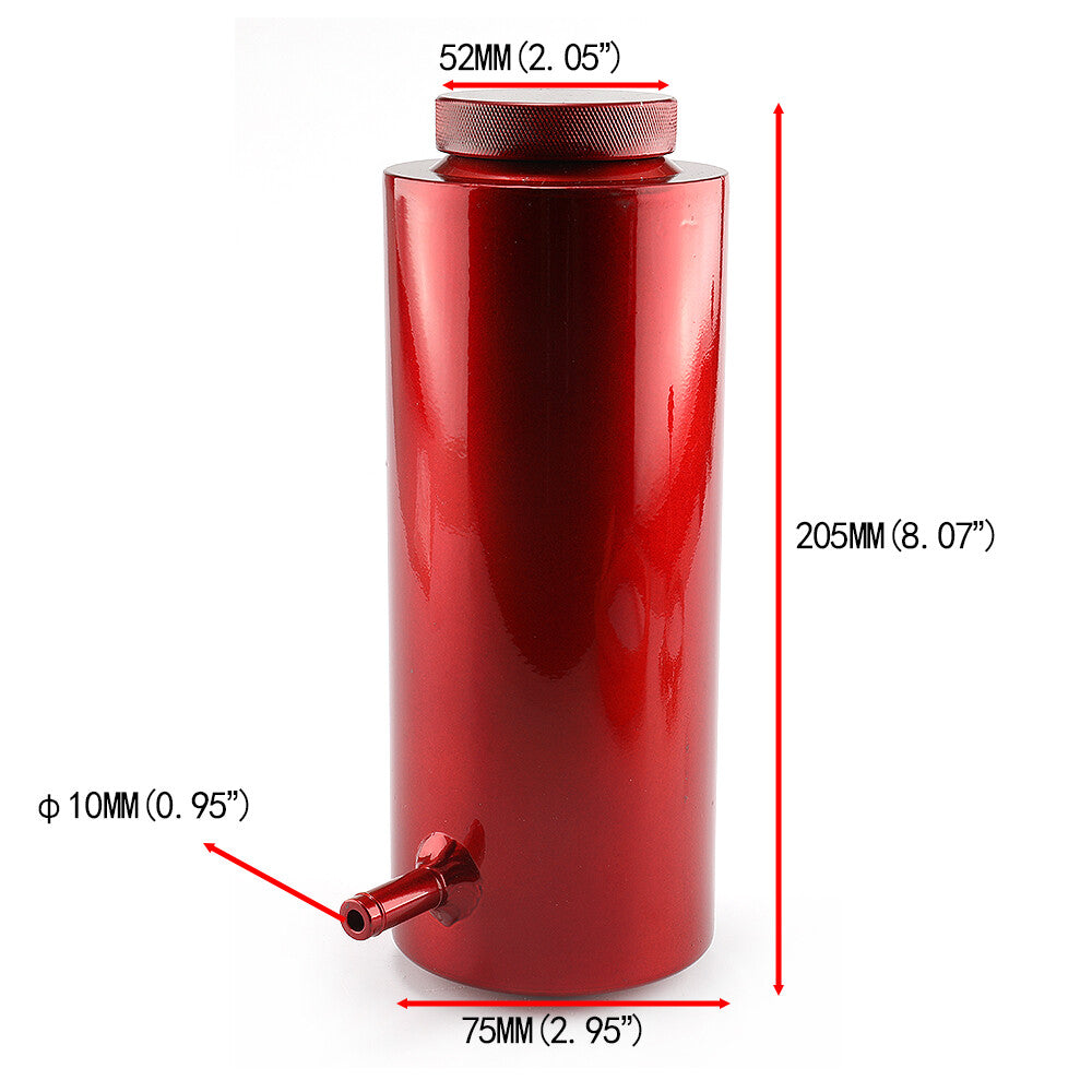 800ml Radiator Coolant Catch Tank Aluminum Overflow Reservoir Bottle Red