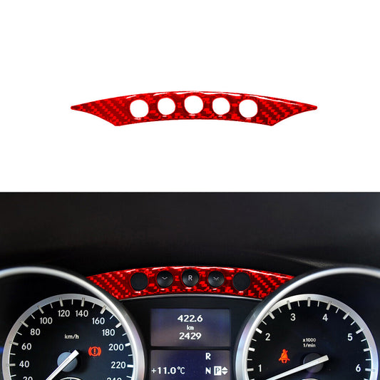 Red Speedometer Button Trim Cover Carbon Fiber for Mercedes R-Class 2009-2012