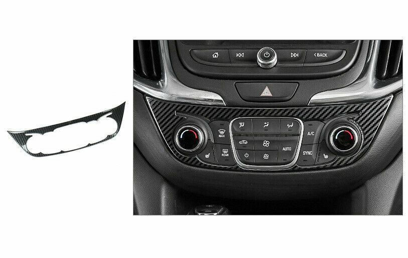 AC Switch Control Panel Carbon Fiber Steel Trim for Chevrolet Equinox 2018-2020