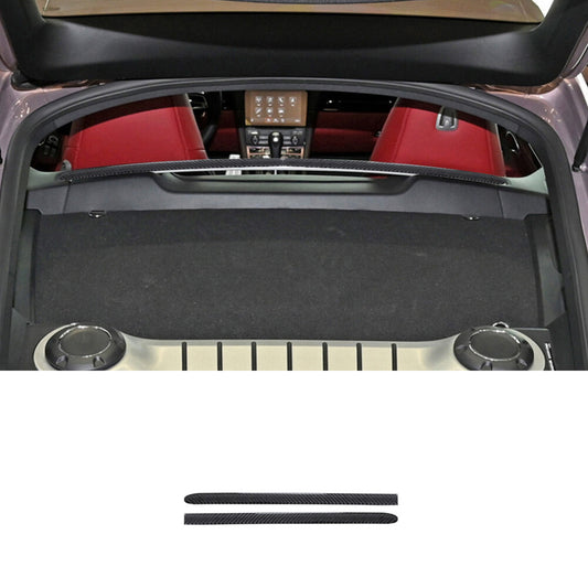 2X Carbon Fiber Interior Rear for Seat Strips Cover Trim for Porsche 718 2016-2022