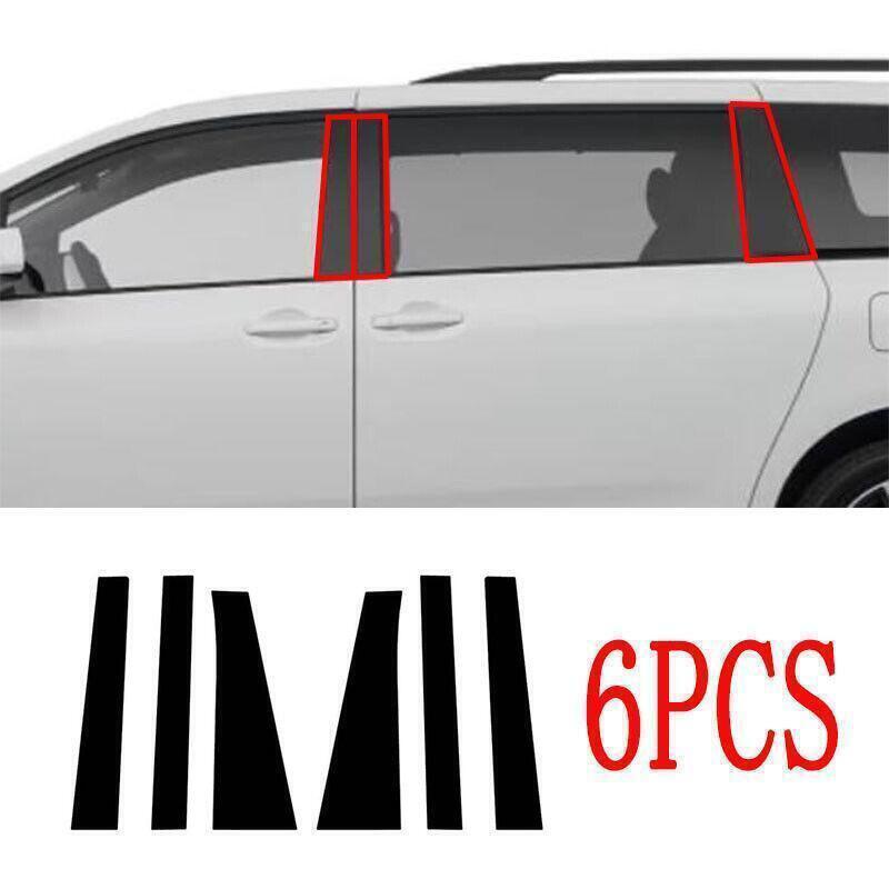 for Toyota for Sienna 11-2020 ABS Gloss Black Exterior Window Bc-Pillar Post Trim 6P