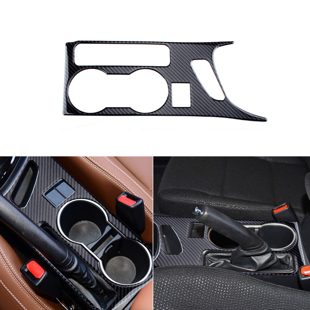 Carbon Fiber Interior Water Cup Panel Cover Trim for Toyota for Corolla 2014-2018
