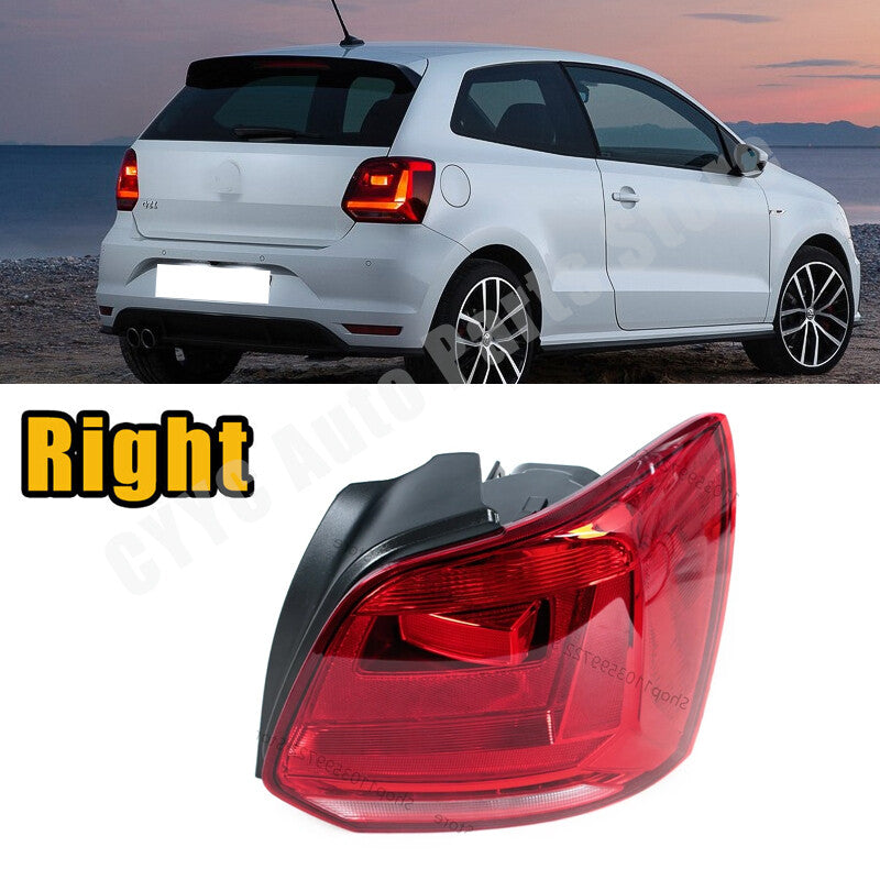 Right for Volkswagen for VW Polo Hatchback 2014-2018 Rear Tail Light Without Bulbs
