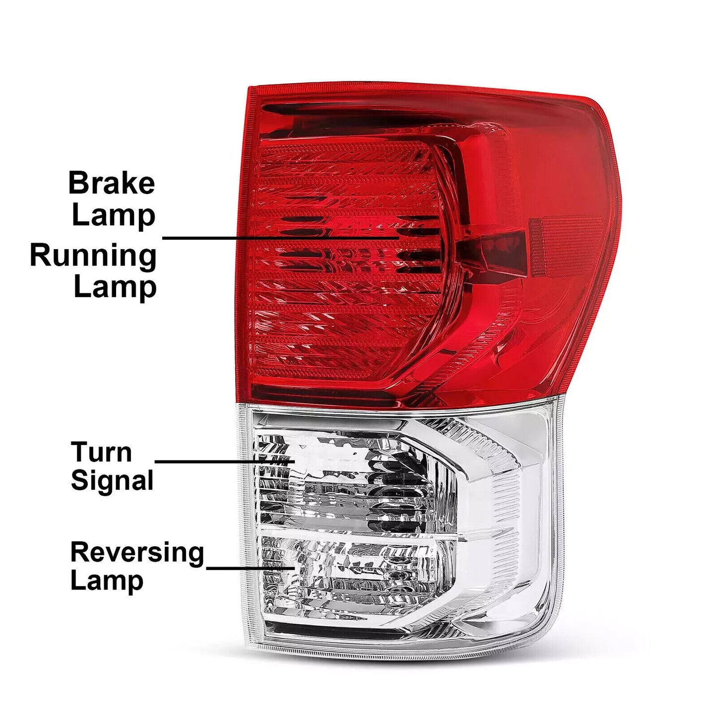 Left Tail Lights Brake Lamps w/Bulbs for Toyota Tundra 2010-2013