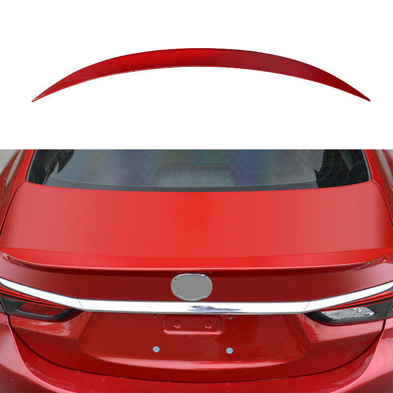 Red Rear Trunk Boot Spoiler Wing Flap Trim Protect For 2017-2019 for Mazda 6 Atenza