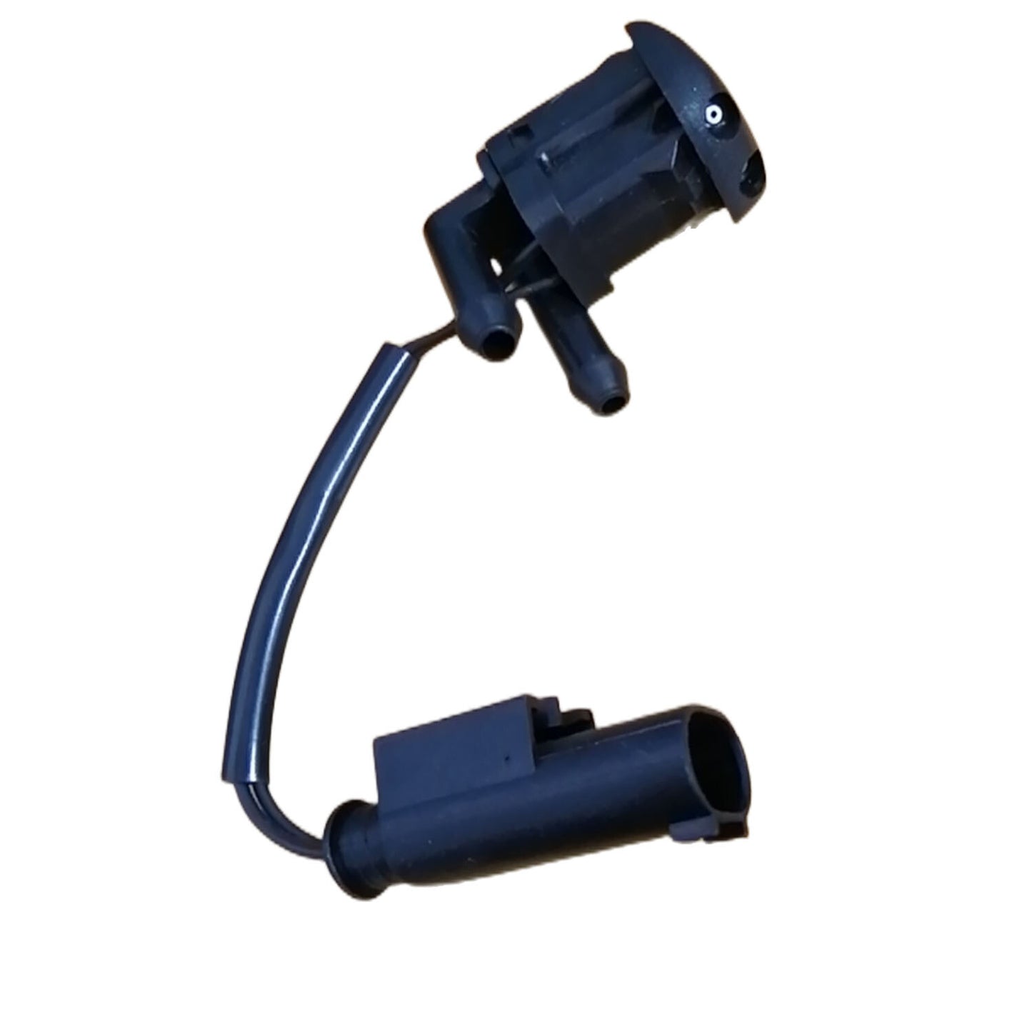 Dual-intake jet injector for windshield washing machine nozzle heating of for BMW 525i, 528i, and 530i.