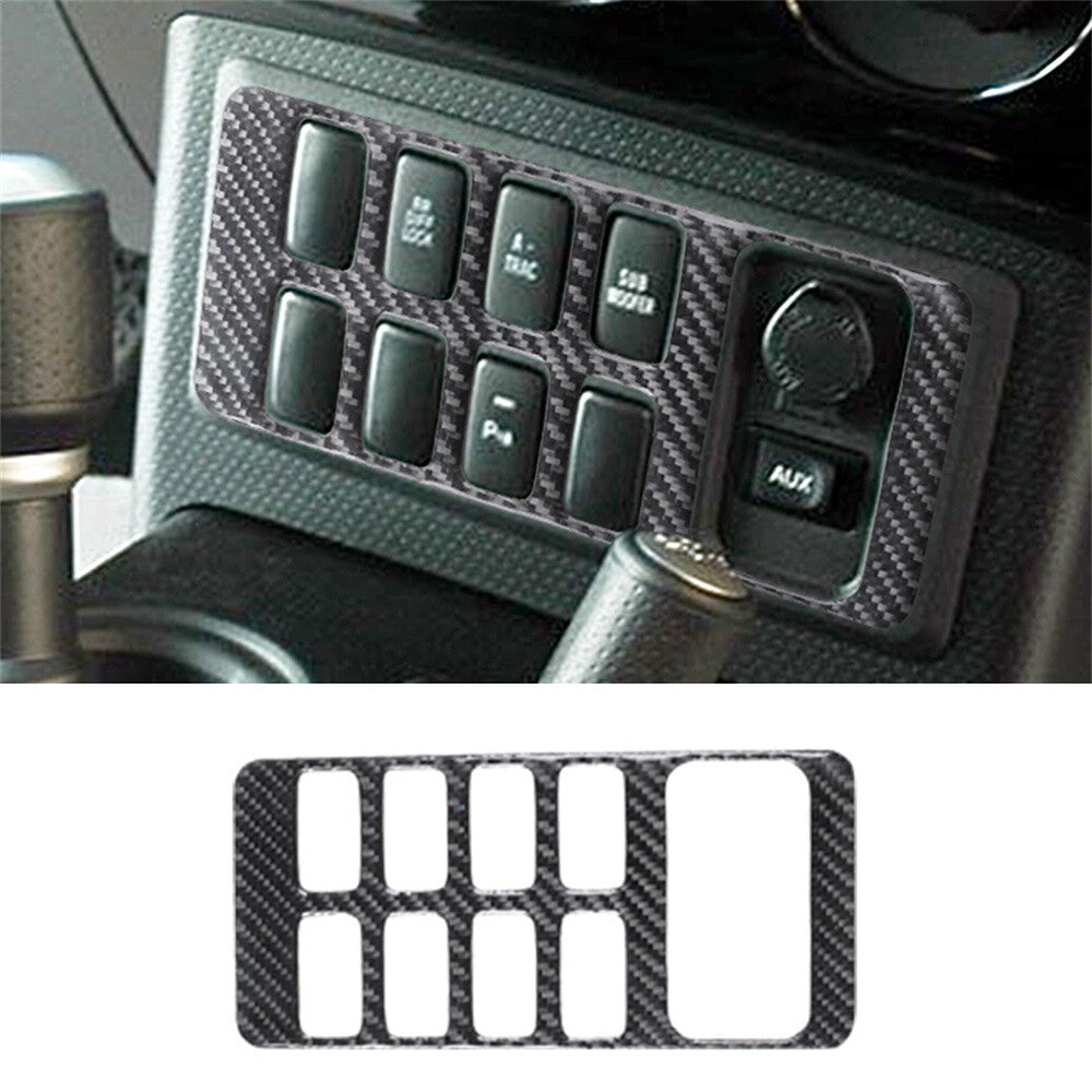 Carbon Fiber Central Control Button Switch Cover For Toyot@ FJ Cruiser 2007-2021
