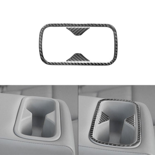 Carbon Fiber Rear Cup Holder Outer Frame Cover Trim for Nissan Altima 2019-2022