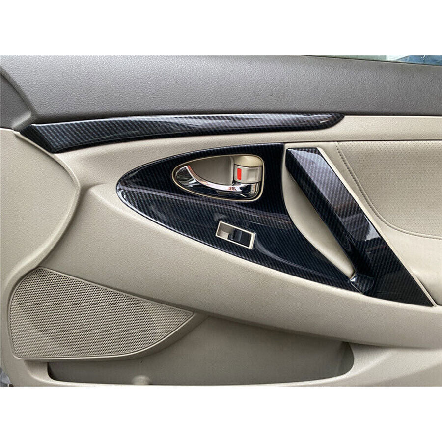 ABS Carbon Look Inner Door Panel Cover Strip Trim for Toyota for Camry 6th 2007-2011