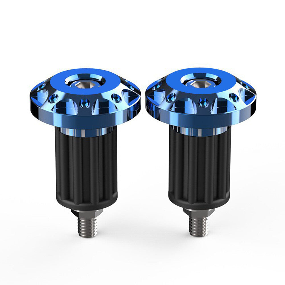 2x 7/8 Motor Dirt Bike Handlebar Grips Handle Bar End Cap Plugs Slider Blue