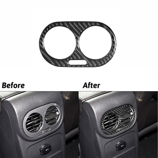 Carbon Fiber Rear Exhaust Port Trim for Volkswagen for Tiguan 2013-2017