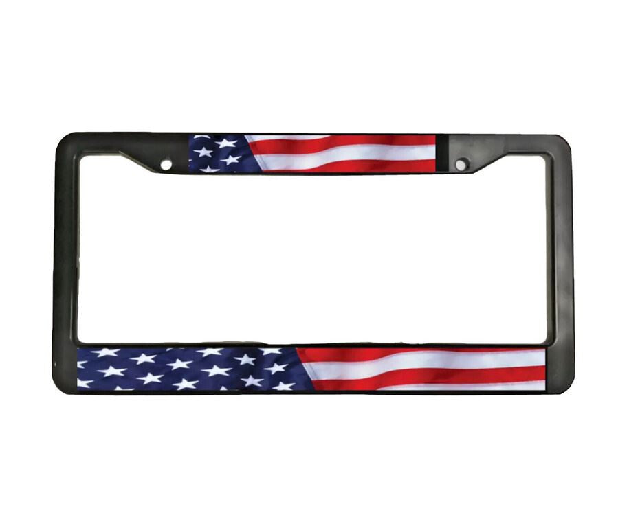 Car license plate cover, chassis cover, rear boot, black American flag design, suitable for Chevrolet 1x