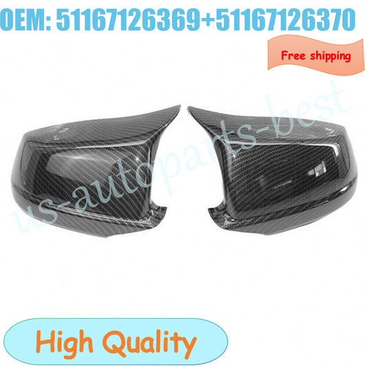 Rear View Mirror Cap Cover Carbon Fiber for BMW 5 Series F10 F11 2010-13 M Style