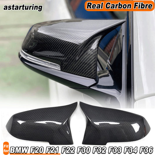 2x REAL Carbon Side Mirror Cover for BMW F20 F21 F22 F30 F32 F33 F34 F36 X1 E84