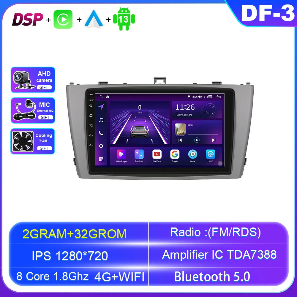 Android Car Radio for Toyota Avensis T27 2008-2015 CarPlay GPS Stereo Screen