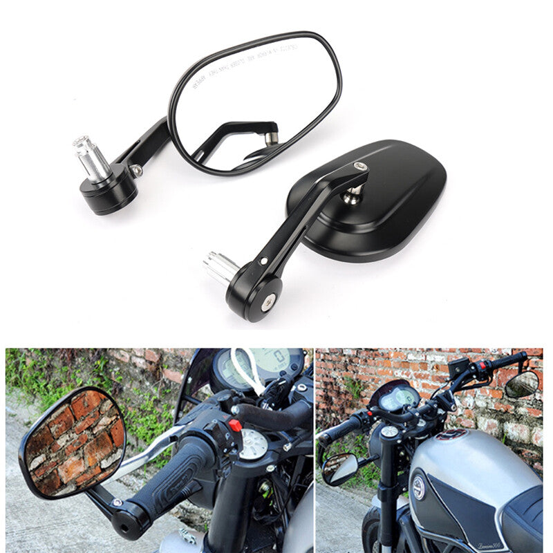 CNC adjustable round rearview mirrors for 7/8 inch stick-end motorcycles