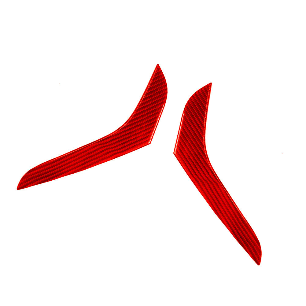2Pcs Rear Door Handle Trim Cover Interior Carbon Fiber for VW for Passat 2006-11 Red