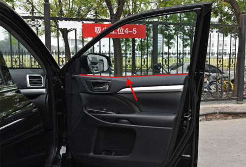 Carbon Fiber Inner Windows Sill Molding Strip Trim for Toyota Highlander 14-2019
