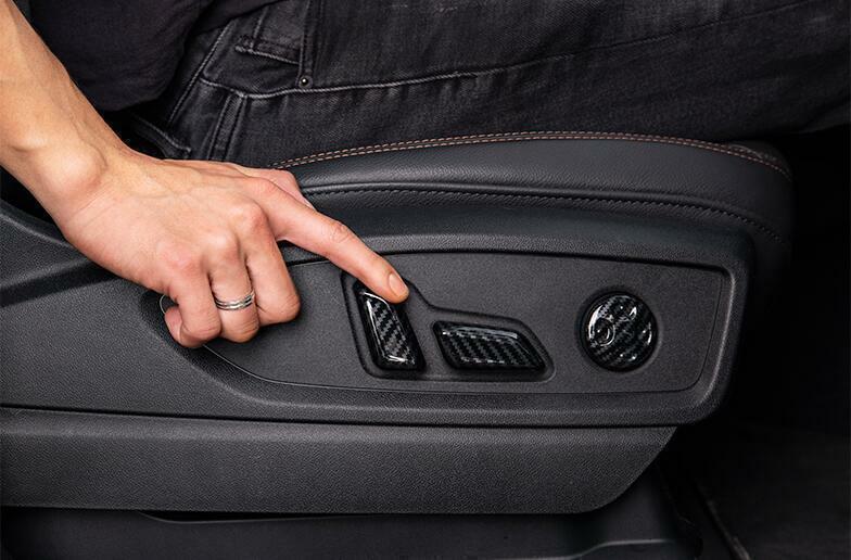 for Audi Q5 18-23 Carbon Fiber Textured for Seat Button Switch Handle Cover Trim 6P