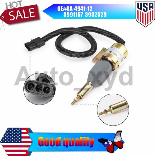 SA-4941 3991167 3932529 12V Fuel Shut-off Solenoid Valve for 5.9L for Hyundai R130