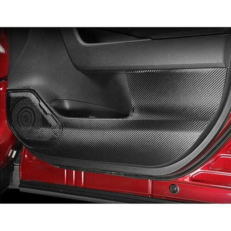 for Toyota Rav4 2019-24 Carbon Fiber PU Door Anti-kick Panel Guard Cover Trim 4X